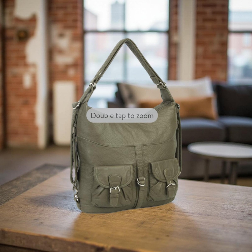 New Janey Jane Convertible Back Pack Dark Grey